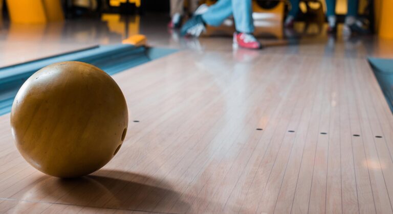 panoramic shot of bowling ball