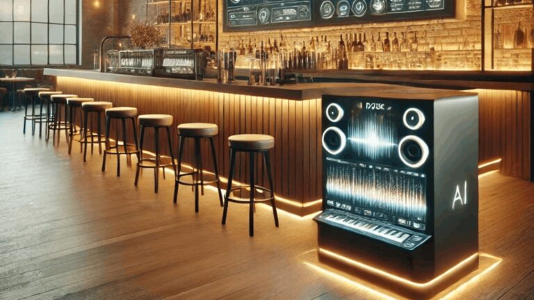 An AI Generated Bar with a Jukebox