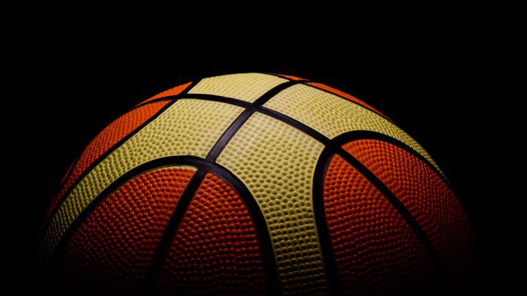 Basketball image with dark background